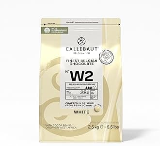 W2 Finest Belgian White Chocolate Callets 28.0% Cocoa 2.5kg