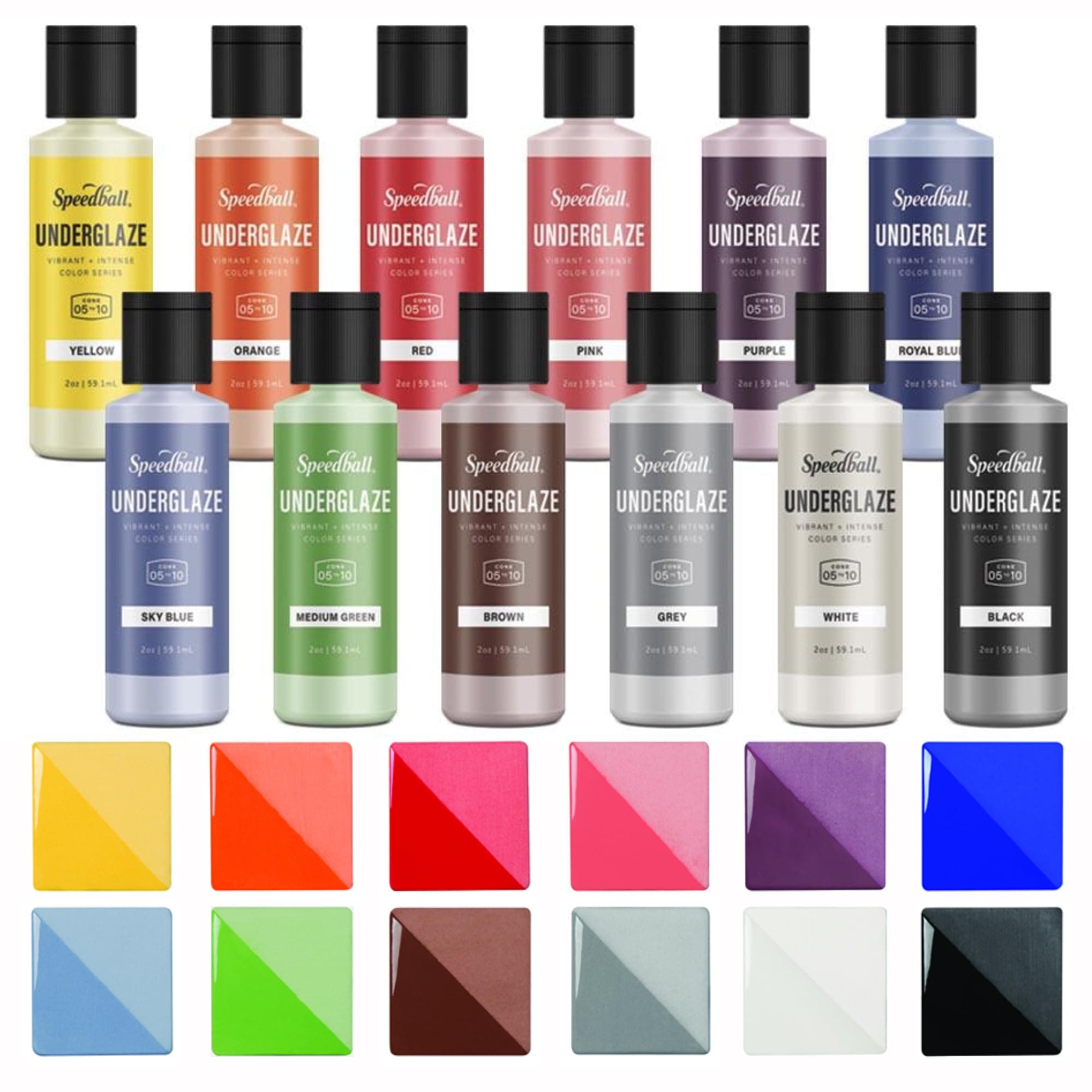 Speedball 001085 Underglaze Sampler Pack, 2 oz, Multicolor