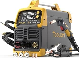 TOOLIOM 200A MIG Welder 4 in 1 MIG/Flux MIG/Lift TIG/Stick Welder 110/220V Dual Voltage Aluminum Welding Machine Spool Gun Compatible