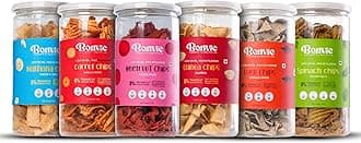 Bonvie Mix Chips Variety – Healthy Vegan Snacks (Makhana, Spinach, Beetroot, Carrot, Ragi, Quinoa) – Gluten-Free, Low-Calorie, 125g Each Pack (Pack of 6)