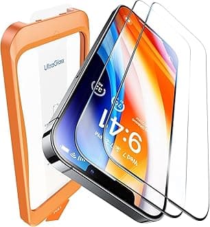 UNBREAK TOP 9H+ Glass for iPhone 13/13 Pro Screen Protector [12FT Military Grade Shatterproof] Screen Protector 13/13 Pro Tempered Glass [Longest Durable & Full Edge Coverage], 2 Pack