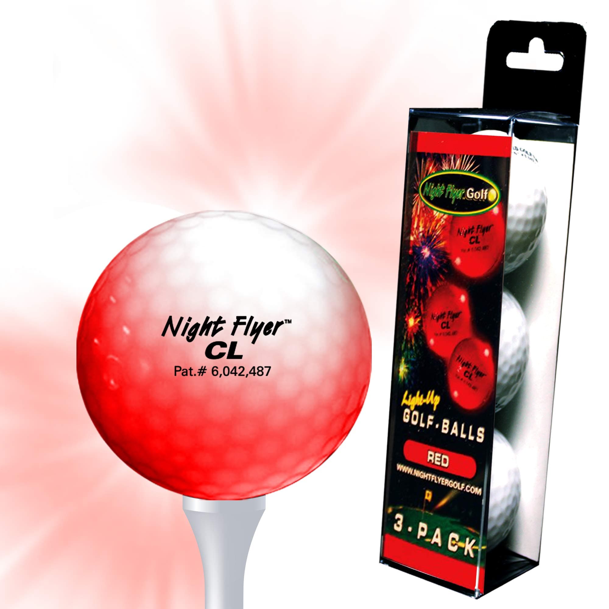 3-Pack LED Light Up Golf Ball