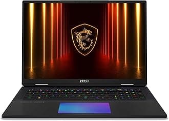 MSI Titan 18 HX AI 18" 120Hz MiniLED UHD+ Gaming Laptop: Intel Ultra 9-285HX, NVIDIA Geforce RTX 5090, 64GB DDR5, 6TB NVMe SSD, Thunderbolt 5, Wi-Fi 7, Win 11 Pro: Black A2XWJG-614US