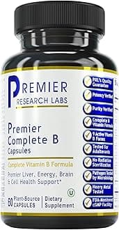 Complete B - Vitamin B Complex Supplement for Optimal Health | Vitamin B Supplement with Biotin | 9 Active B Vitamins | for Liver, Energy & Brain Support - 60 Capsules