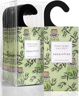 ROSE COTTAGE Large 12 Packs Eucalyptus Hanging Closet Air Freshener Scented Sachets Long Lasting Smell Goods