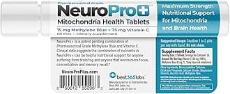 Be-Onguard Best 365 Labs NeuroPro+ Maximum Strength Mitochondria Health Tablets - Methylene Blue and Vitamin C - Fast Acting Neuro Support - Improve Focus and Memory - 60 Tablets