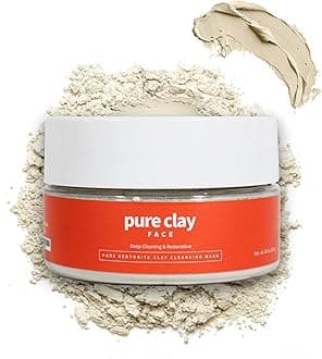 Calcium Bentonite Clay Face Mask, Hydrating Montmorillonite Clay Mask for Face, Deep Pore Cleansing Bentonite Clay Mask for Facial Skincare