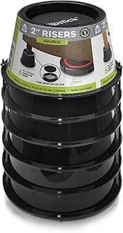 Slipstick CB655 2 Inch Furniture Risers/Bed Raisers with Steel Reinforced Top (Set of 6) Adds 2" Height, Supports 3,960 Pounds
