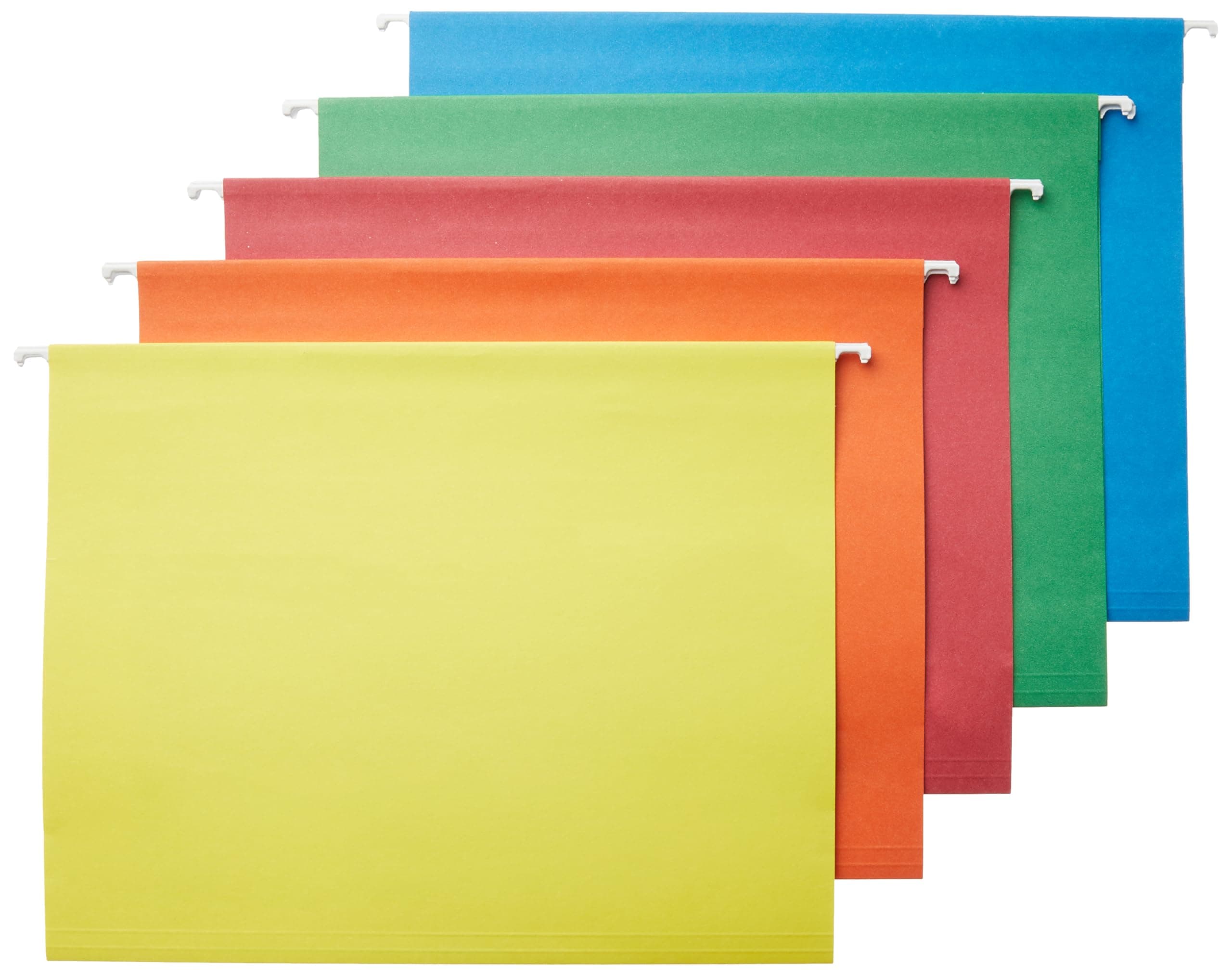 Amazon Basics Hanging Organizer File Folders for Efficient Filing, Assorted Colors, Letter Size (Pack of 25)