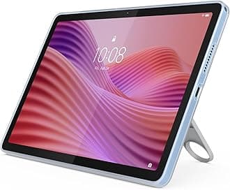 Lenovo Tab Android Tablet | 10.1 inch Full HD Display | MediaTek Helio G85 | 128GB | Wi-Fi 6 | 4GB RAM | Polar Blue + Clear Case