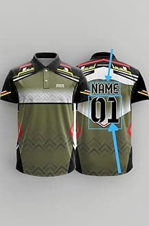 Custom Add Name and Number Jersey for Men Cricket t-Shirt | 2 Year to 5XL