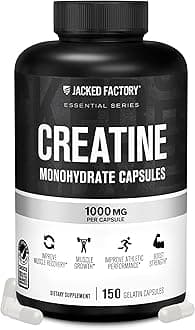 Creatine Monohydrate Capsules - Creatine Pills for Muscle Growth, Increased Strength, Enhanced Energy Output and Improved Athletic Performance - 150 Capsules