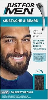 Just For Men Mustache & Beard #M-50 Darkest Brown Color Gel (Pack of 2)