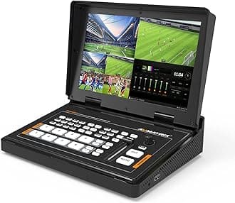 AVMATRIX PVS0403U Multi-Format Video Mixer Switcher with 2xSDI 2xHDMI Inputs 10.1 inch Screen for Real Time Production Livestream