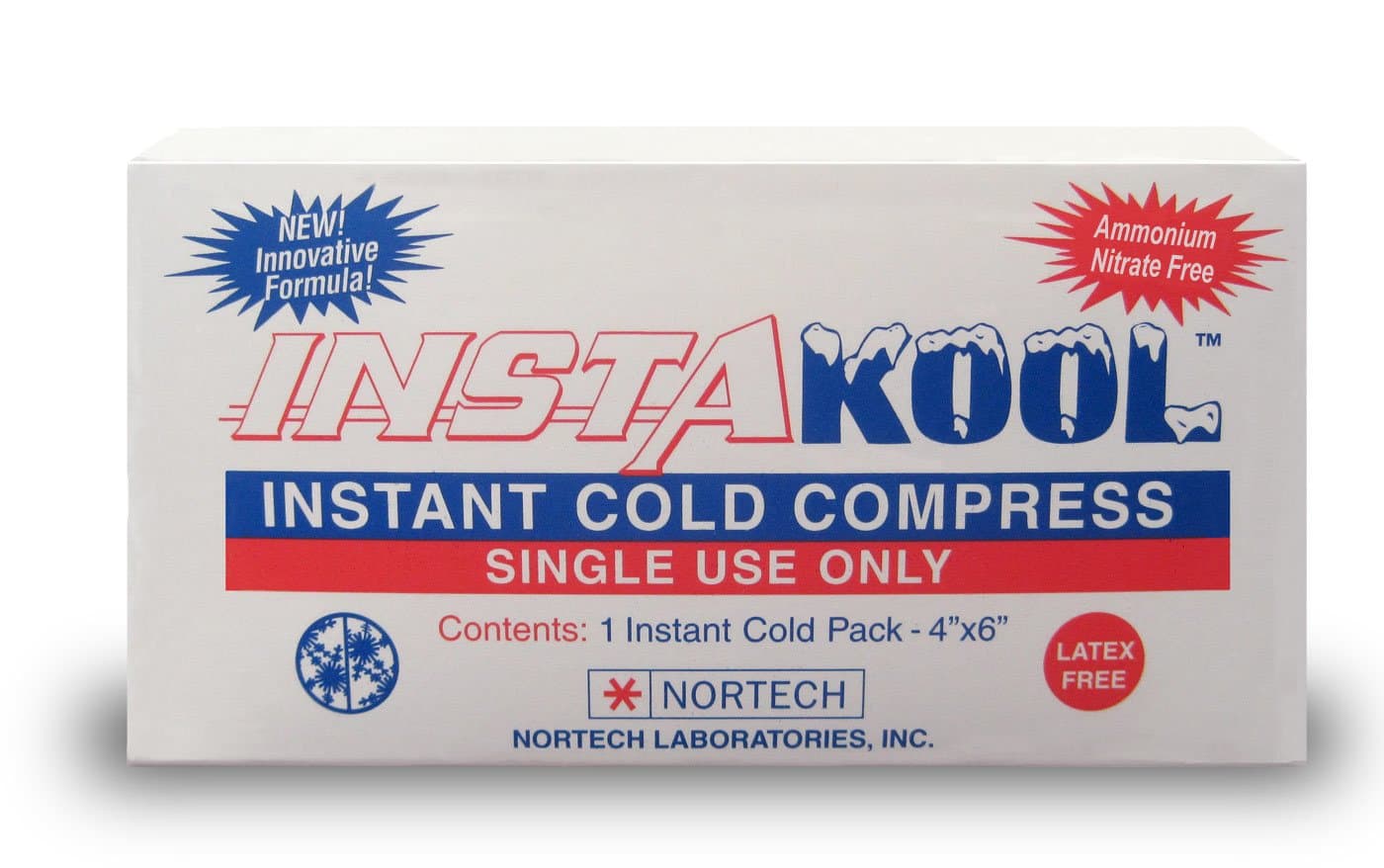 INSTAKOOL 4" x 6" Instant Cold Pack Individually Boxed for First Aid Kit w/CARBAMAKOOL™ - 50/Case