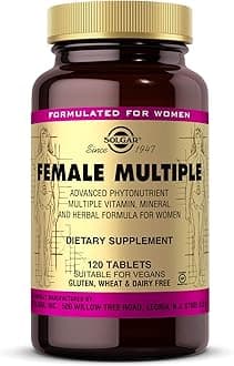 Female Multiple Advanced Phytonutrient Formula | 120 Tablets | Multivitamin, Mineral, and Herbal Supplement for Women | Non-GMO, Gluten, Wheat & Dairy Free | Suitable for Vegans