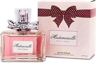 Women's Spray Perfume Mademoiselle Long Lasting Eau De Parfum Cologne for Women Refreshing Floral Fragrance for Casual Use,Ideal Holiday Gift,3.4 Fl Oz