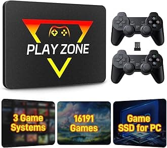 Retro Gaming Console with Built in 16191 Game, Plug and Play Video Game Console for PC, Emulator Console Compatible 80+ Game Emulator, 3 Game Systems in 1TB Game SSD, Retro Game Stick