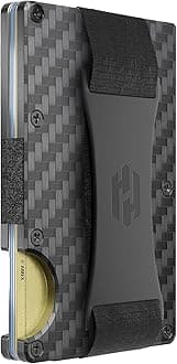 Hayvenhurst Wallet For Men - Reinvented Design Men's Wallet - Slim, Minimalistic & Seamless, Blocks RFID Scanners with a Cash Strap (Carbon Fiber) | Reinvented Design, Slim, Minimalistic, Seamless, Blocks RFID Scanners, Cash Strap