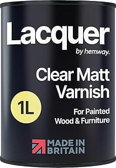 Clear Matte Lacquer 1 Litre / Quart UV Multi-Surface Sealant, Interior & Exterior, Protection, Top Coat, Chalk Based Furniture Paint, Water-Based, Fast Drying, Wood, Metal, Glaze, Low Odour