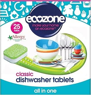 Ecozone All in One Classic Dishwasher Tablets, (25 Tablets)