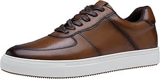 JousenMen's Fashion Sneakers Leather Casual Dress Shoes Lace Up