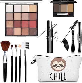 All in One Makeup Kit for Women Full Kit, Basic Cosmetics Kit for Beginner & Professionals, Eye Makeup Set Tween Girl, Make Up Kits for Teenagers, Makeup Gift Set for Girls, Women & Teens(16-Sloth)