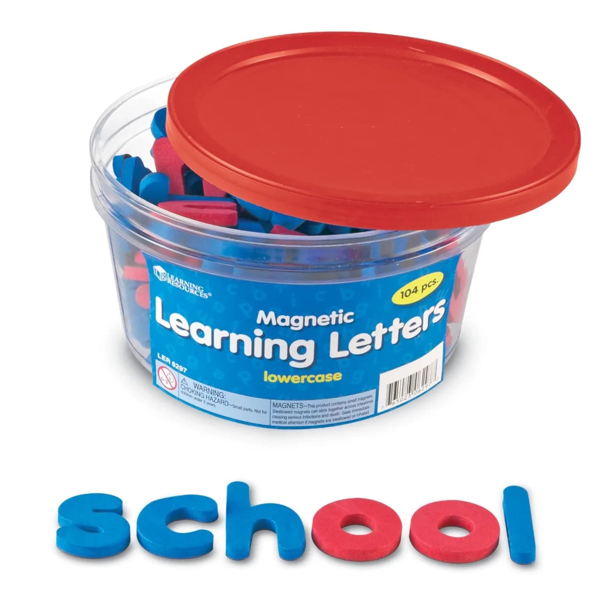 Learning Resources Magnetic Learning Letters -, 104 pcs, Ages 3+,Lowercase, Stick to Fridge,Back to School Supplies,Teacher Supplies