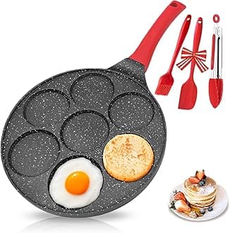 Silver Dollar Pancake Pan for Kids, Mini Pancakes Maker Nonstick Egg Cooker Frying Pan Breakfast Mini Pancakes Maker Pancake Griddle Pan Grill Pan for Pancakes Crepe Maker