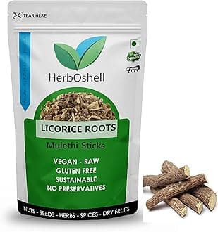 Mulethi Sticks Organic for Eating - 250 Gm - Licorice Root/Yastimadhu/Glycyrrhiza glabra SticksF/for Hair & Body Care -100% Natural & Antioxidant