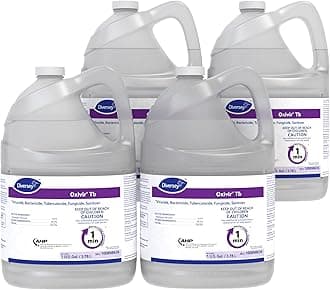 Diversey 100898636 Tb Ready-to-Use Liquid Hydrogen Peroxide Disinfectant Cleaner, Tuberculocidal Multi-Surface Cleaner, 1 Gallon (Pack of 4)