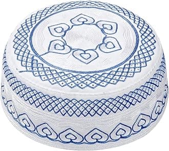 YluckyMen Muslim Prayer Kufi Hat Prayer Headwear Cap Islamic Beanie Skull Cap Embroidery Kofia Topi Sun Hat