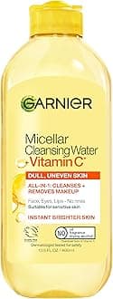 SkinActive Micellar Water with Vitamin C, Facial Cleanser & Makeup Remover, 13.5 Fl Oz (400mL), 1 Count (Packaging May Vary)