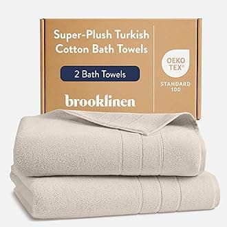Brooklinen Super-Plush Turkish Cotton Bath Towels - Set of 2, Vanilla, 100% Cotton | Best Luxury Spa Towels