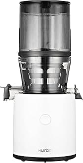 Hurom H320 Slow Juicer | Ultra Low Pulp | Hands-Free | Hopper Fits Whole Produce | Quiet Motor | BPA Free | Easy Assembly | Cold Press Masticating Juicer (White)