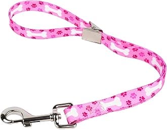 Country Brook Petz - Pink Oh My Dog Spring Loaded Grooming Loop Featuring Unique Designs for Any Style (5/8 Inch Wide, 20 Inch)