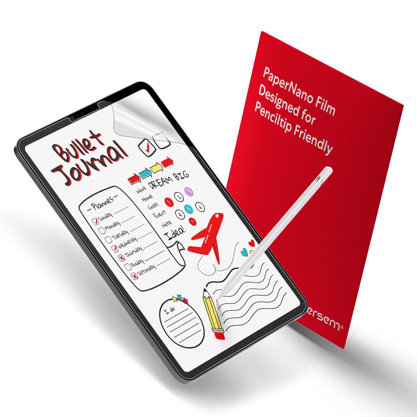 (2 PACK) Paperfeel Screen protector for iPad Pro 12.9 (6th / 5th / 4th / 3rd Gen), Anti-Glare Matte Protector for Drawing, Writing, and Note-taking like on Paper (Not for Air 13/ Pro 13)