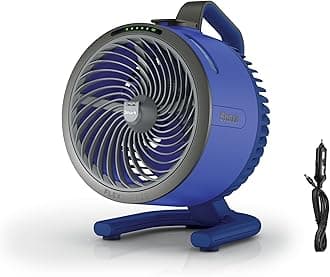 FlexBreeze HydroGo Fan + Car Charger — Ultra-powerful portable fan that mists indoors & outdoors. 5 speeds, 2 bonus modes, & evaporative misting, Violet, FA052QLV