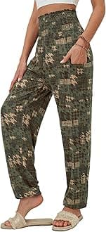 QIANXIZHAN womens Boho Palazzo Slacks