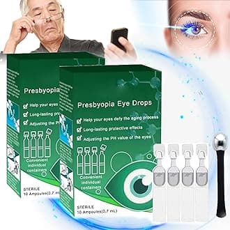 Seurico Presbyopia Eye Drops, Magical Effects Seurico Eye Drops, Brightening Eye Drops, Presbyopia Vision Restore Clear Vision Moisturize Eyes, Reclaim The Vivid, Sharp Vision of Your Youth (20Pcs)