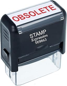 StampExpression - Obsolete Office Self Inking Rubber Stamp - Red Ink (A-5324)