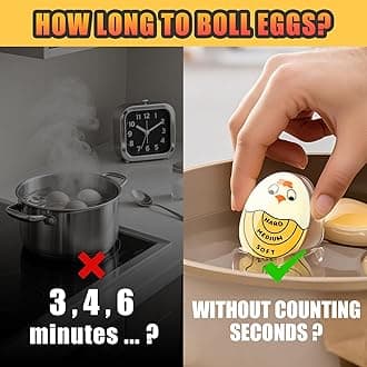 Egg Timer Sensitive Hard & Soft Boiled Colour Changing Indicator Tells When Eggs Are Ready (Yellow 2pcs)