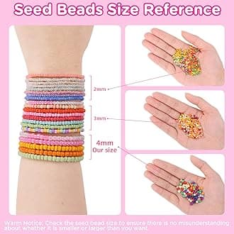 Funtopia 4mm 13000pcs+ Seed Beads for Jewelry Making, 120 Colors Small Glass Beads for Bracelets, Friendship Bracelet Kit with Alphabet Letter Beads Smile Face Beads for DIY, Art and Craft