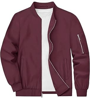 Mens Lightweight Jacket Casual Bomber Jackets Military Windbreaker with Multi Pockets