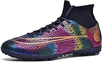 WEJIESSFootball Boots Men Cleats Soccer Shoes Professional Spikes Football Competition Shoes Boys' Soccer Shoes Lace Up Training Sneakers