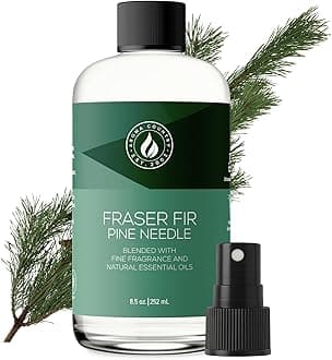 Aroma Country Fraser Fir Christmas Tree Diffuser Oil - Luxury Essential Oils for Diffuser Refill & Air Freshener Room Spray - Natural Home Fragrance, Pine Needle Scented Oil for Diffusers (8.5 Fl. oz)