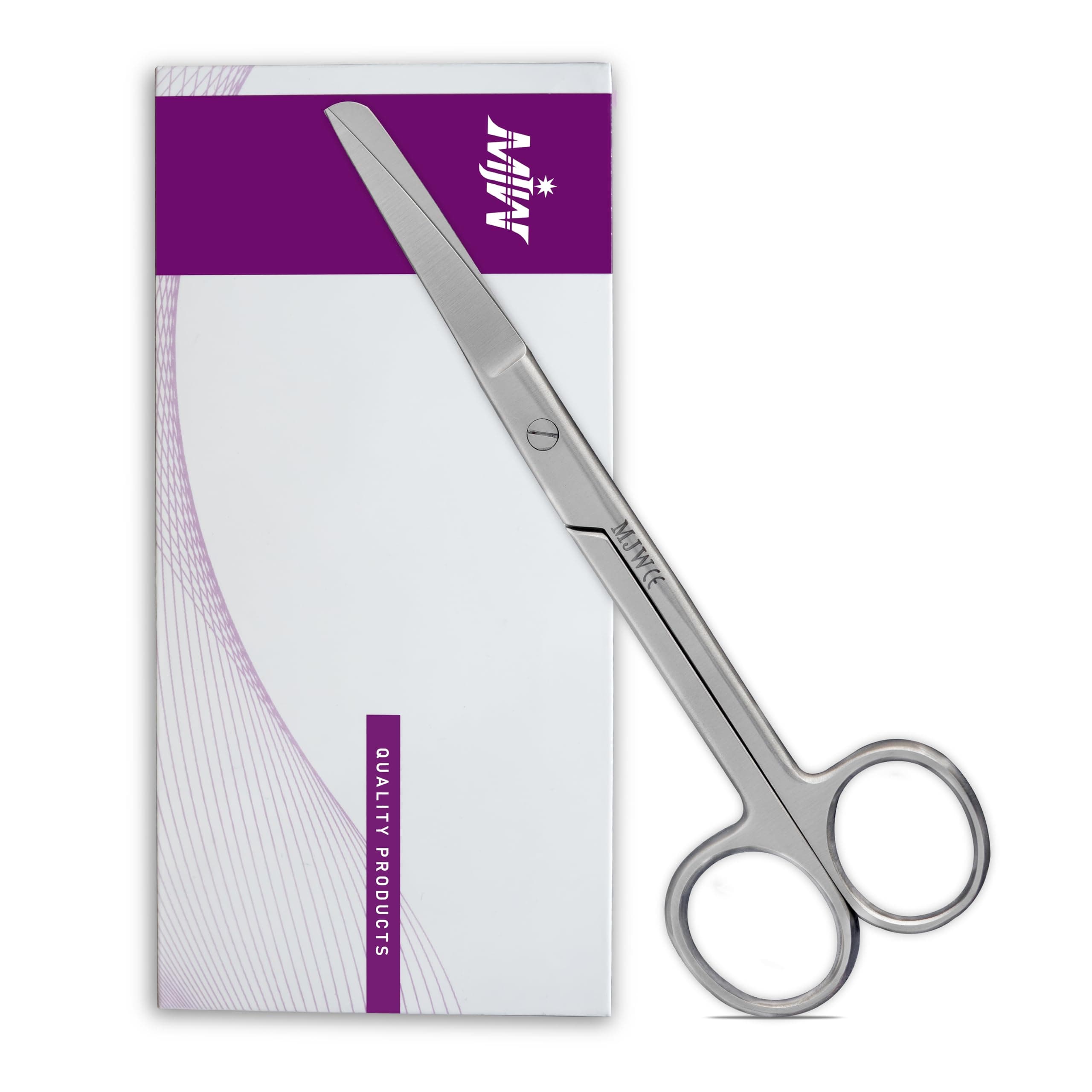 Utility Blunt Nursing Scissors First aid All-Purpose Instrument Sharp Blunt 15.5 cm Stainless Steel Dressing Scissor Autoclavable for Home Use