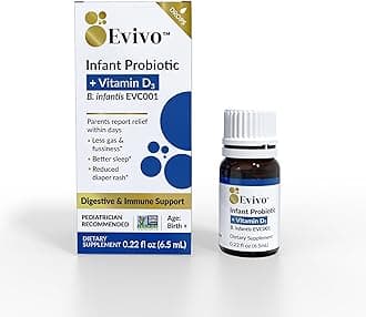 Infant Probiotic Drops | Baby Essentials for Colic & Gas Relief | Safe for Newborns | Ease Crying, Fussing, Colic, Gas & Diaper Rash | Non-GMO Project Verified | 6.5mL