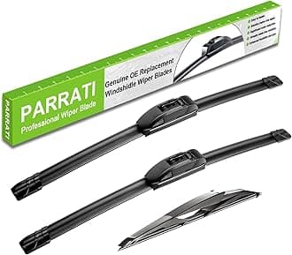 PARRATI® Windshield Wipers for Ford Edge 2007-2014,26"+20" Front and 14" Rear,OEM Replacement Wiper Blades,Quiet & Streak-Free(Set of 3)