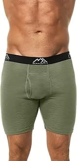 Merino.tech Merino Wool Boxer Briefs Men - Merino Wool Underwear Breathable Dry Fit Comfy Sports Base Layer for Men